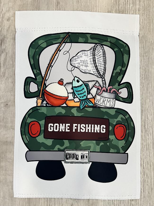 Gone Fishing Flag