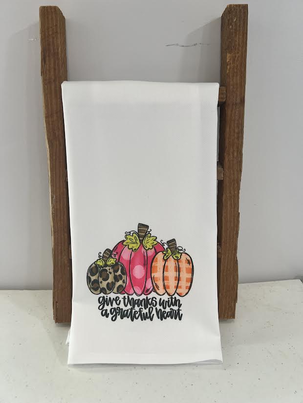 Give Thanks with Grateful Heart Hand Towel