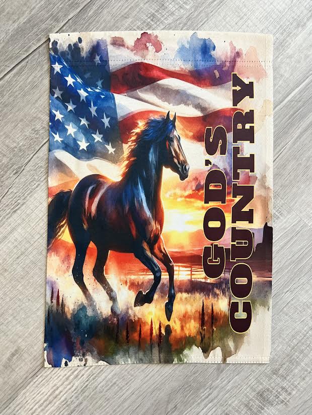 Gods Country Garden Flag