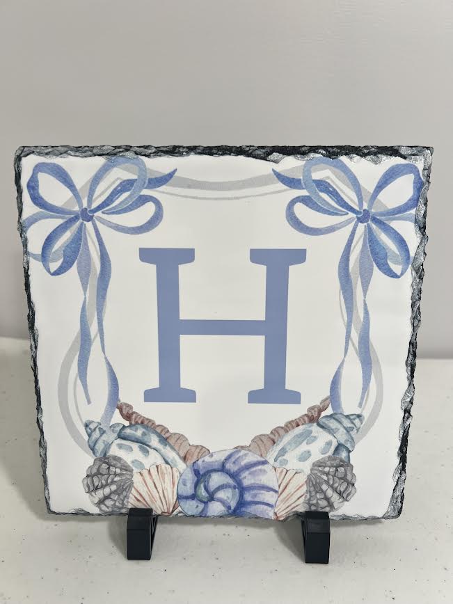 Sea Shell Rock Slates w/initials