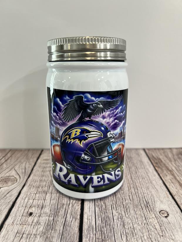 Ravens Mason Jar Cup