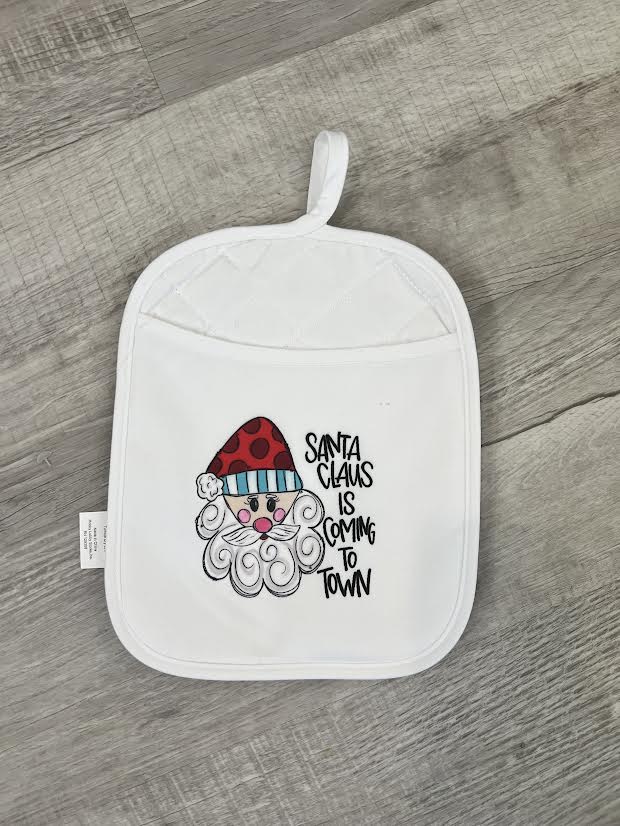 Santa Claus is Coming to Town Pot Holder