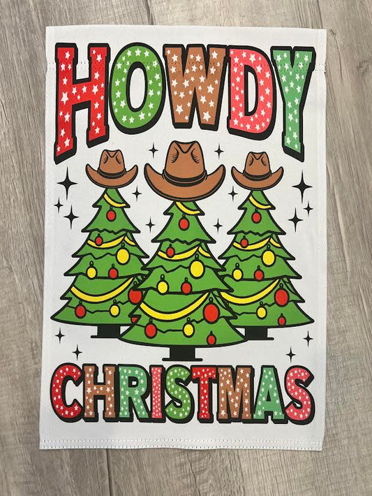 Howdy Christmas Garden Flag