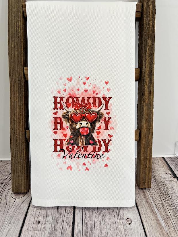 Howdy Howdy Howdy Valentine Hand Towel