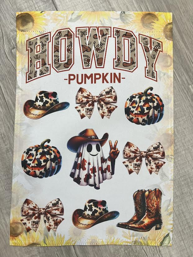 Howdy Pumpkin Garden Flag