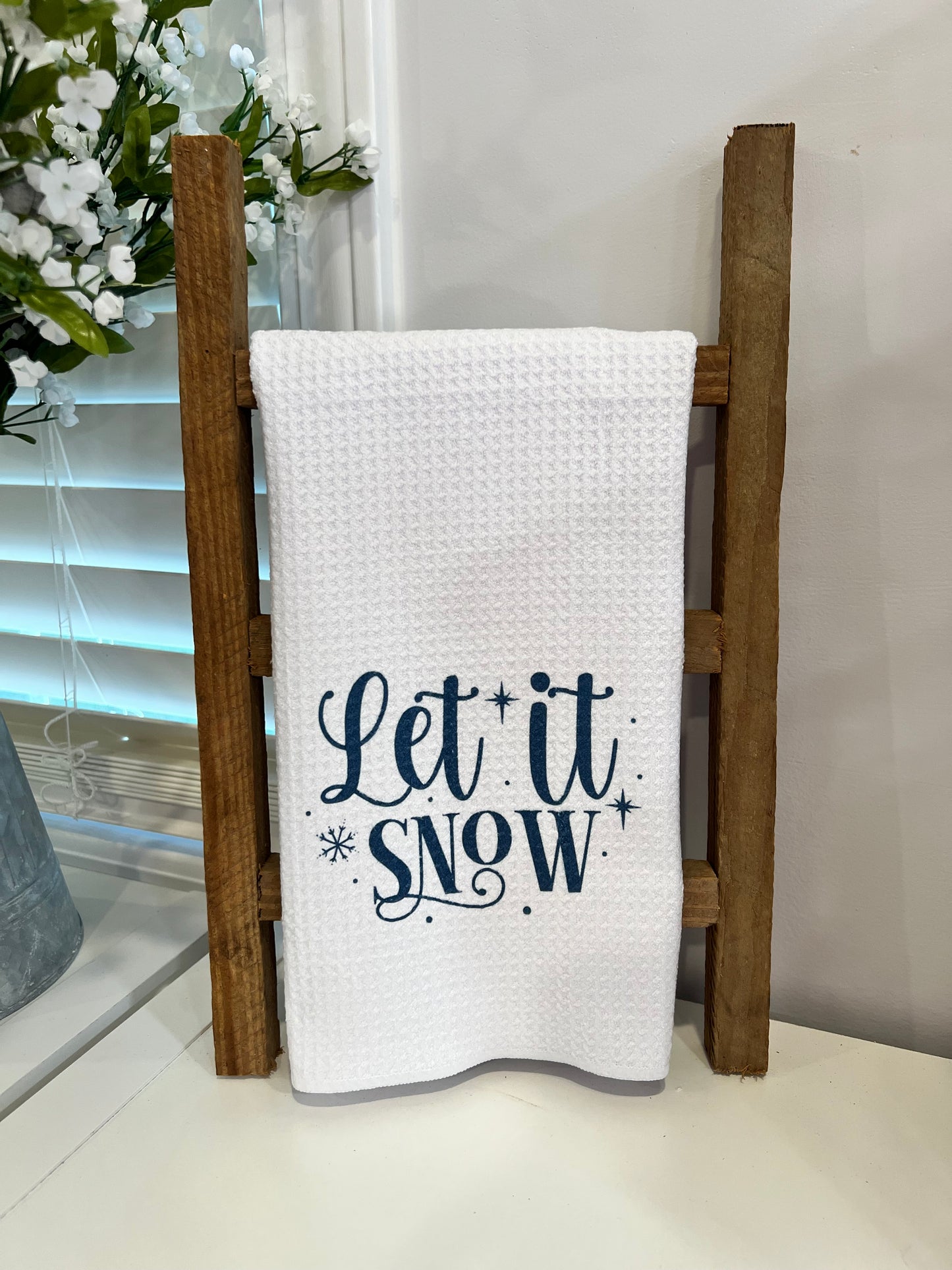 Let is Snow (Blue) Hand Towel