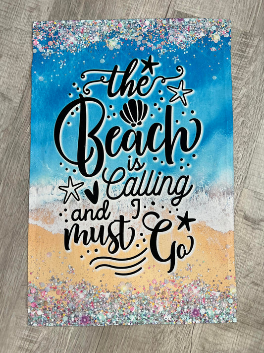 The Beach is Calling Garden Flag