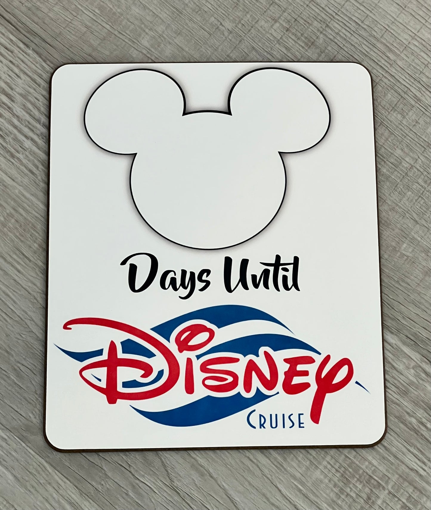 Days until Disney Cruise Dry Erase Board