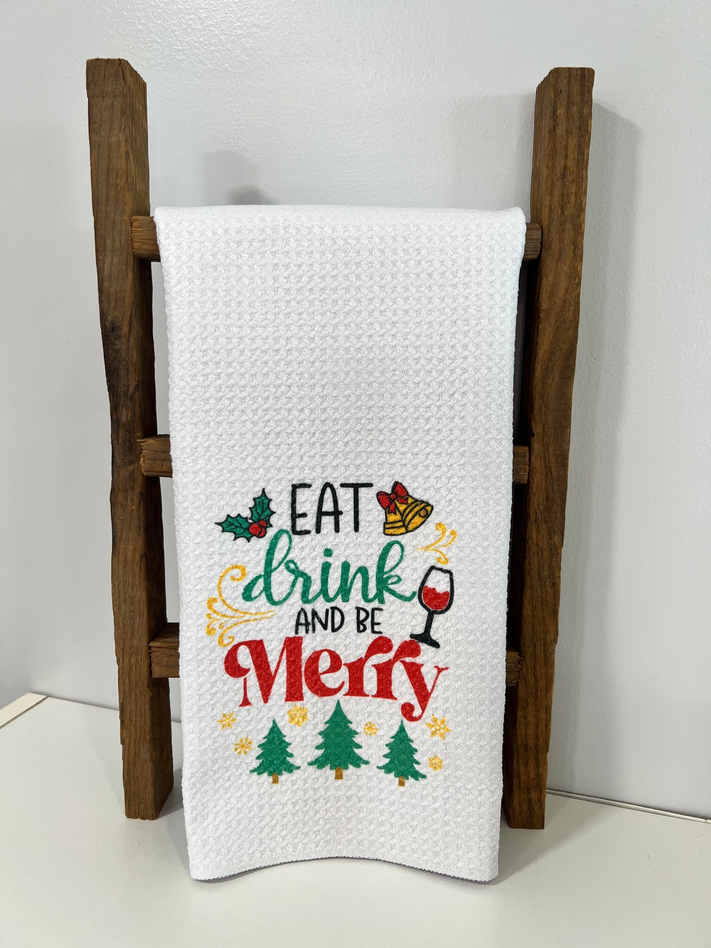 Eat Drink and be Merry Hand Towel