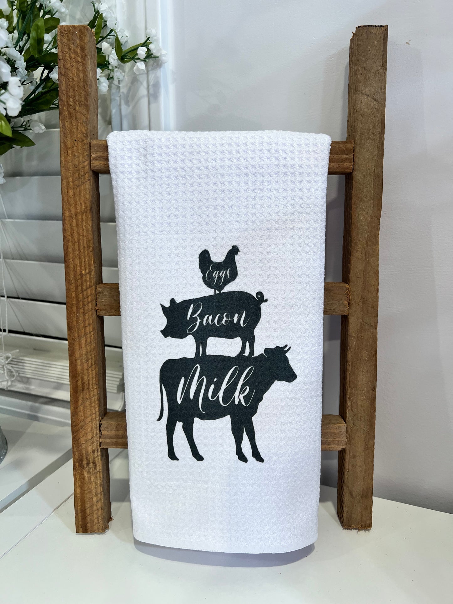 Egg, Bacon, Milk Hand Towel