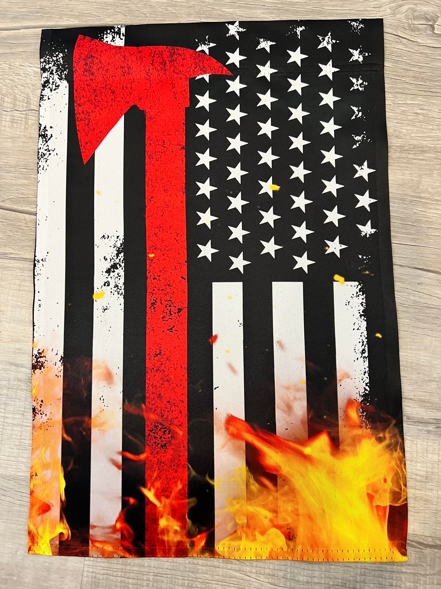 Fire Fighter Garden Flag