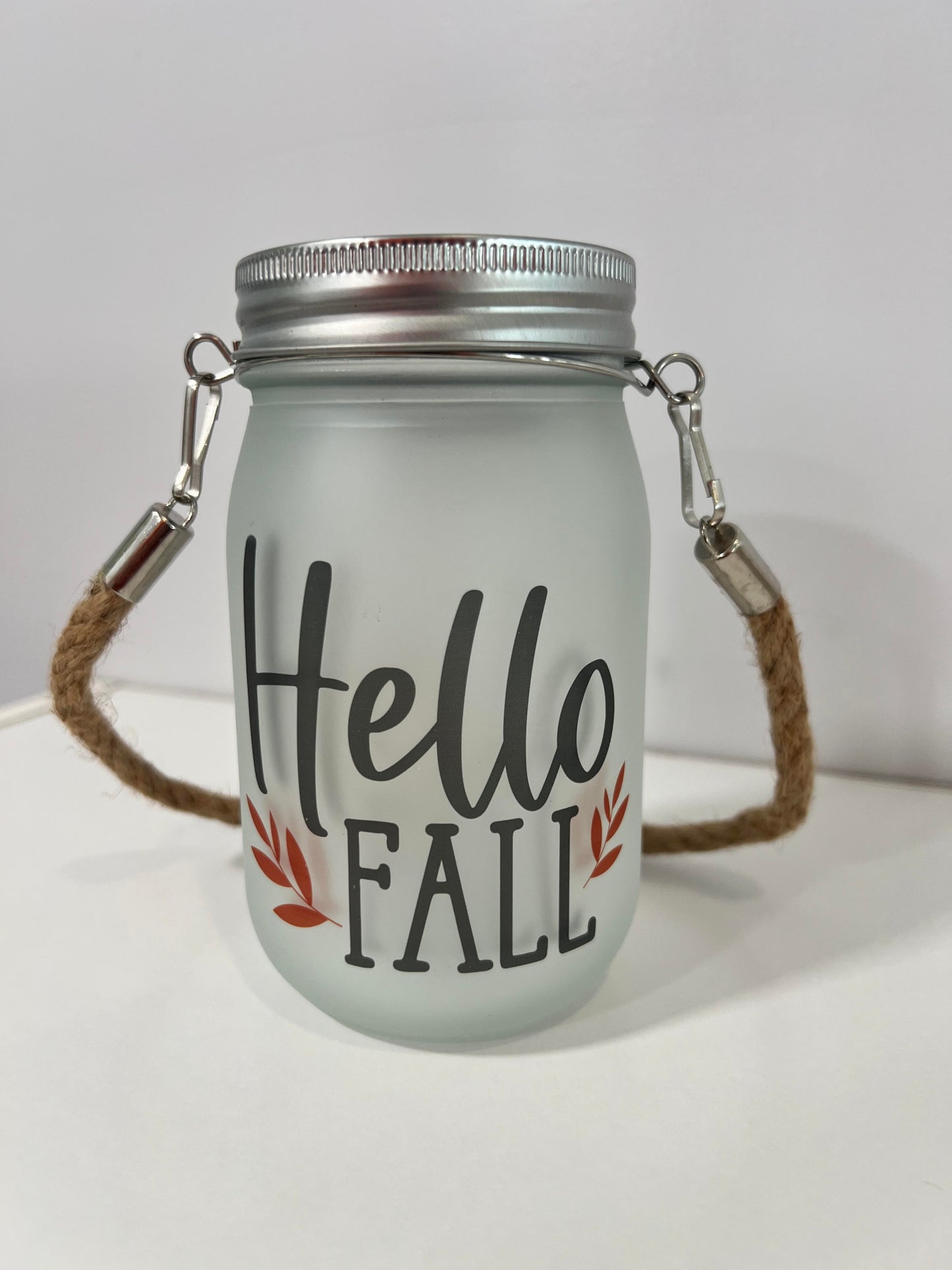 Hello Fall Jar