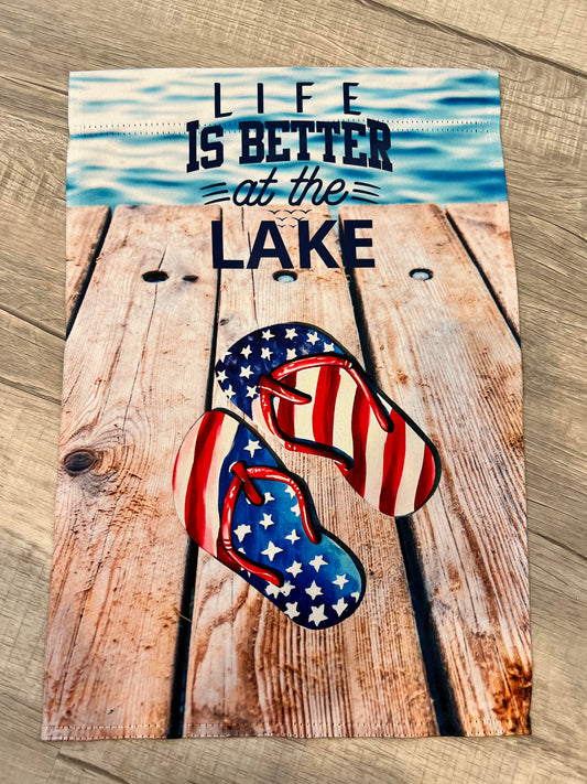 Life is Better at the Lake Garden Flag