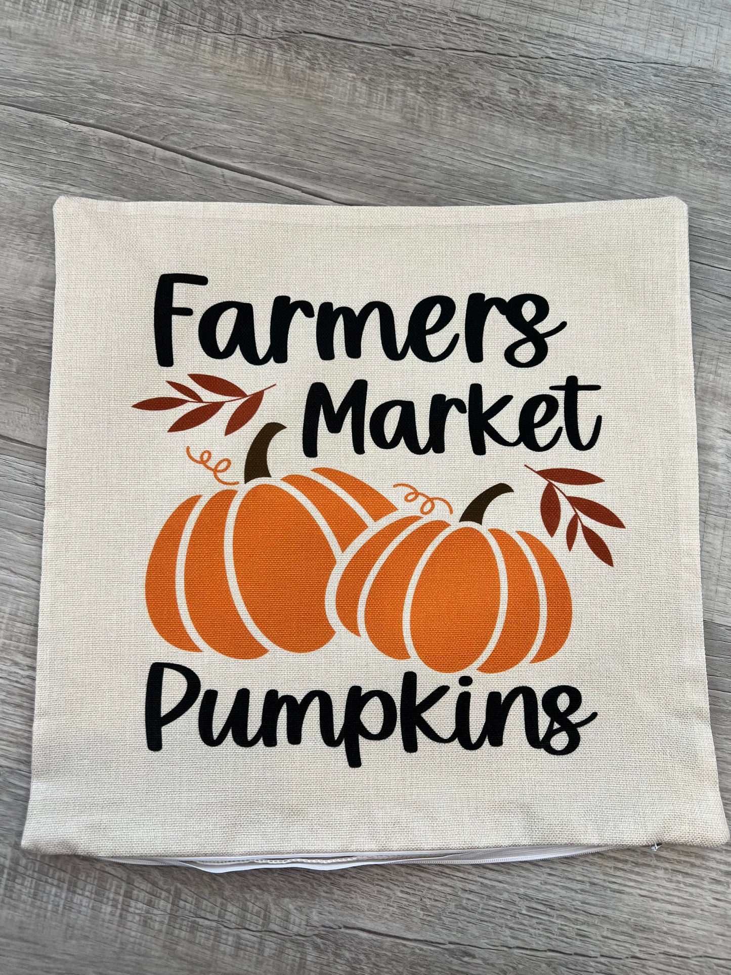 Farmers Market Pumpkins Pillow Cover