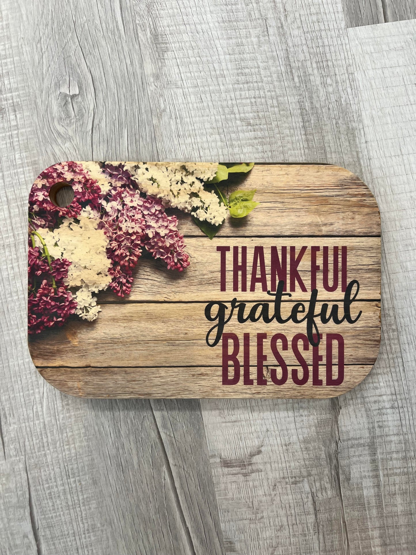 Thankful, Grateful, Blessed Decor Cutting Board