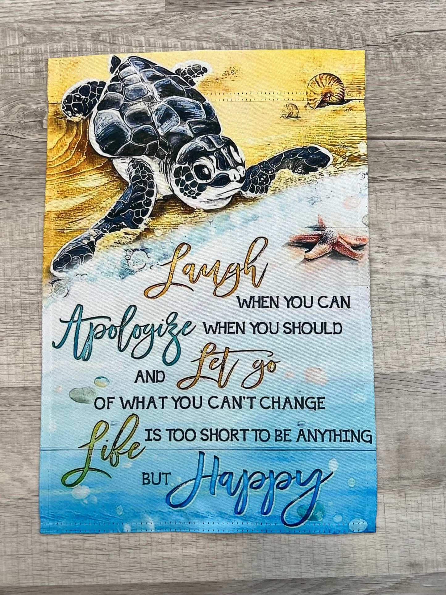 Sea Turtle Laugh...Garden Flag