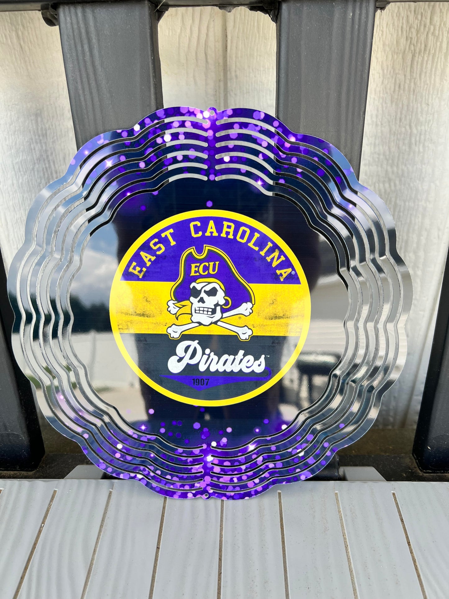 ECU Pirates Metal Wind Spinner