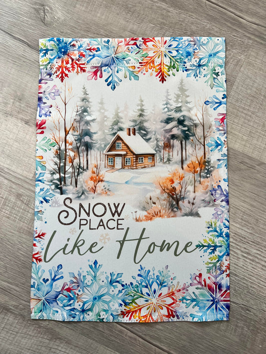 Snow Place Like Home Garden Flag