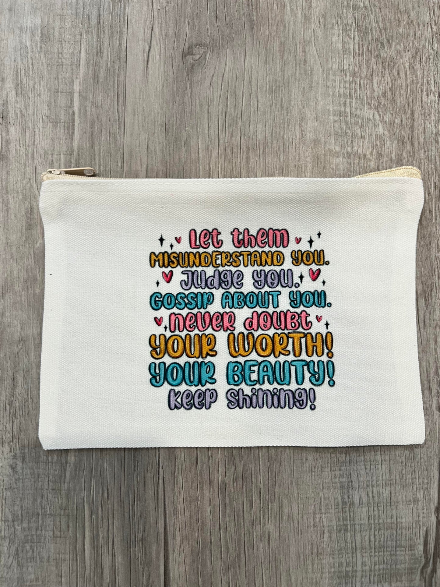 Let Them Zipper Pouch