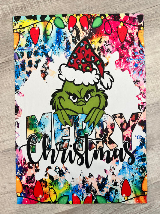 Merry Christmas Grinch Garden Flag