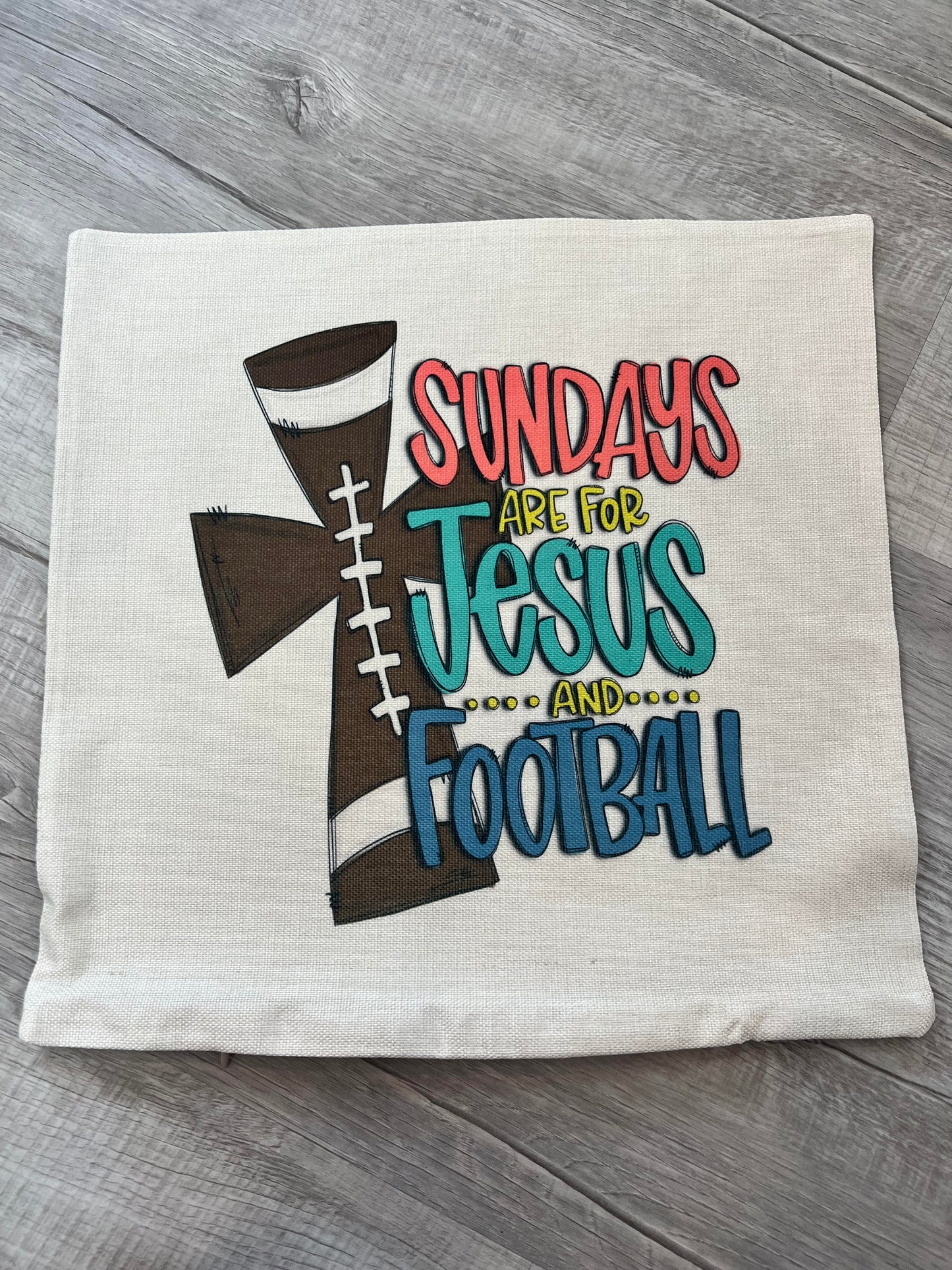 Sundays are for Jesus and Football Pillow Cover