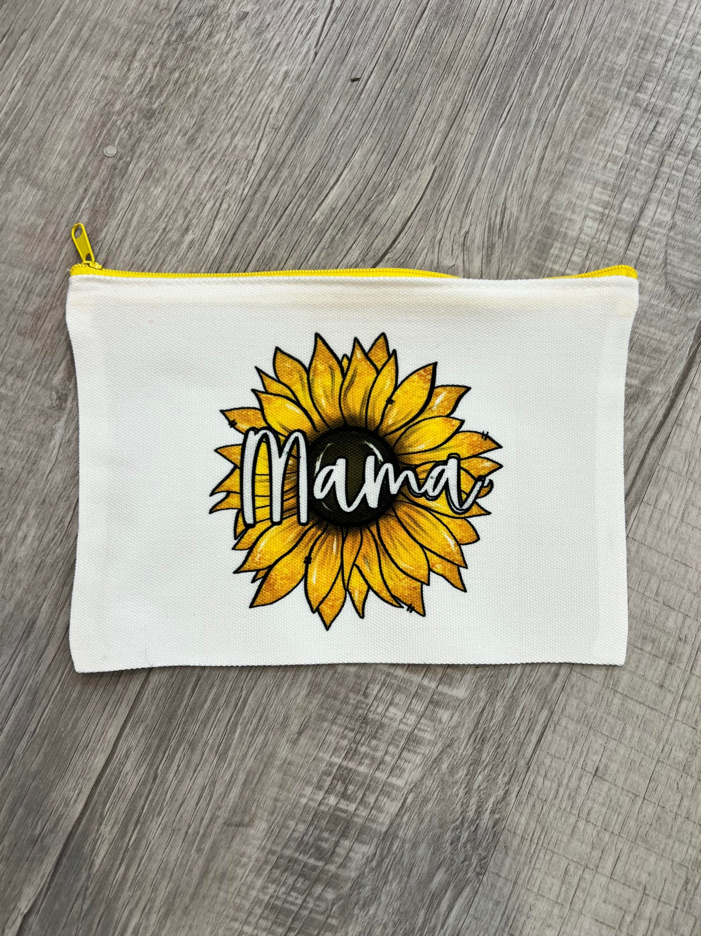 Mama Sunflower Zipper Pouch