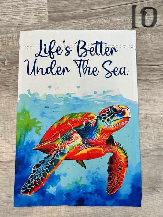 Life is Better Under the Sea Garden Flag