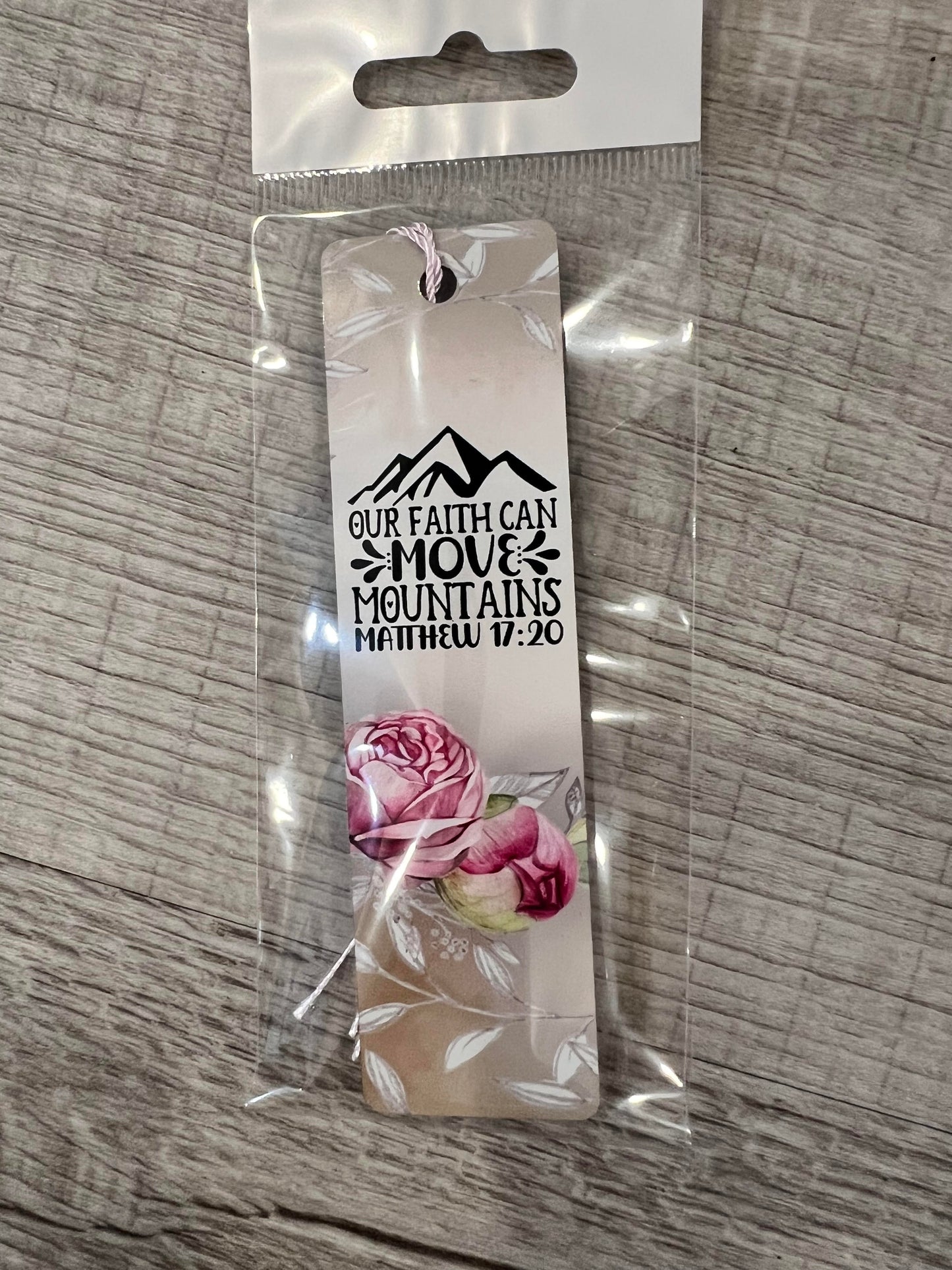 Our Faith Can Move Mountains Metal Bookmark