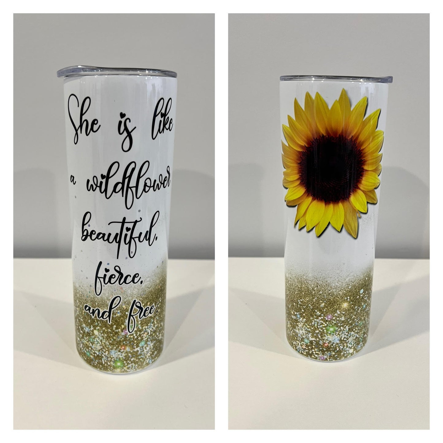 She is Like a Wildflower "Sunflower" 20oz Tumbler