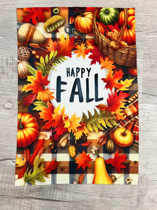Happy Fall Autumn Leaves Garden Flag