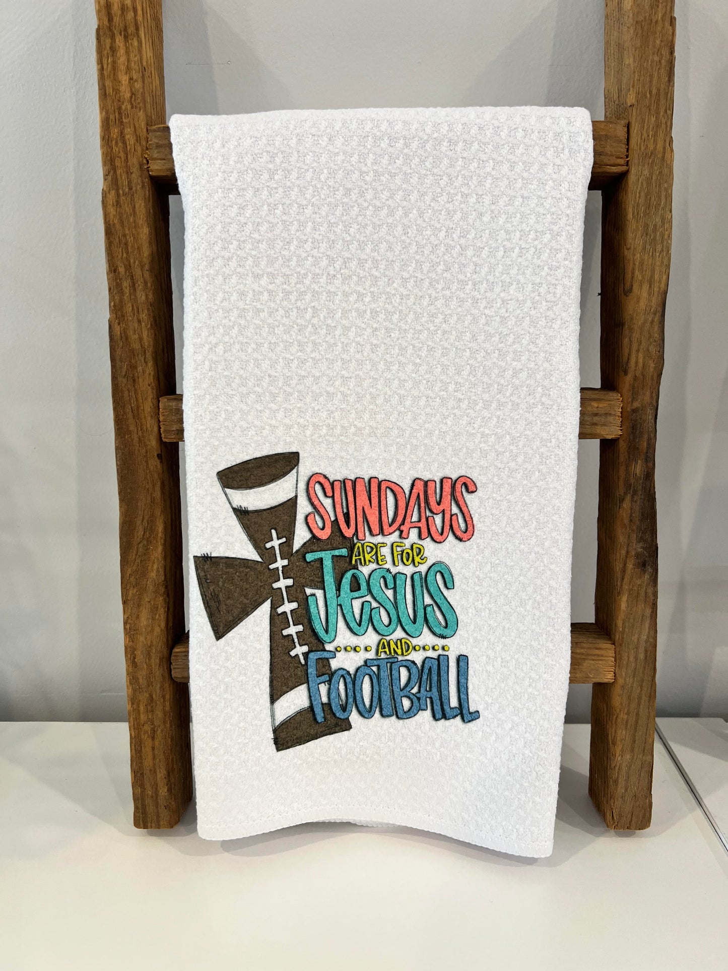 Sundays Are For Jesus And Football Hand Towel