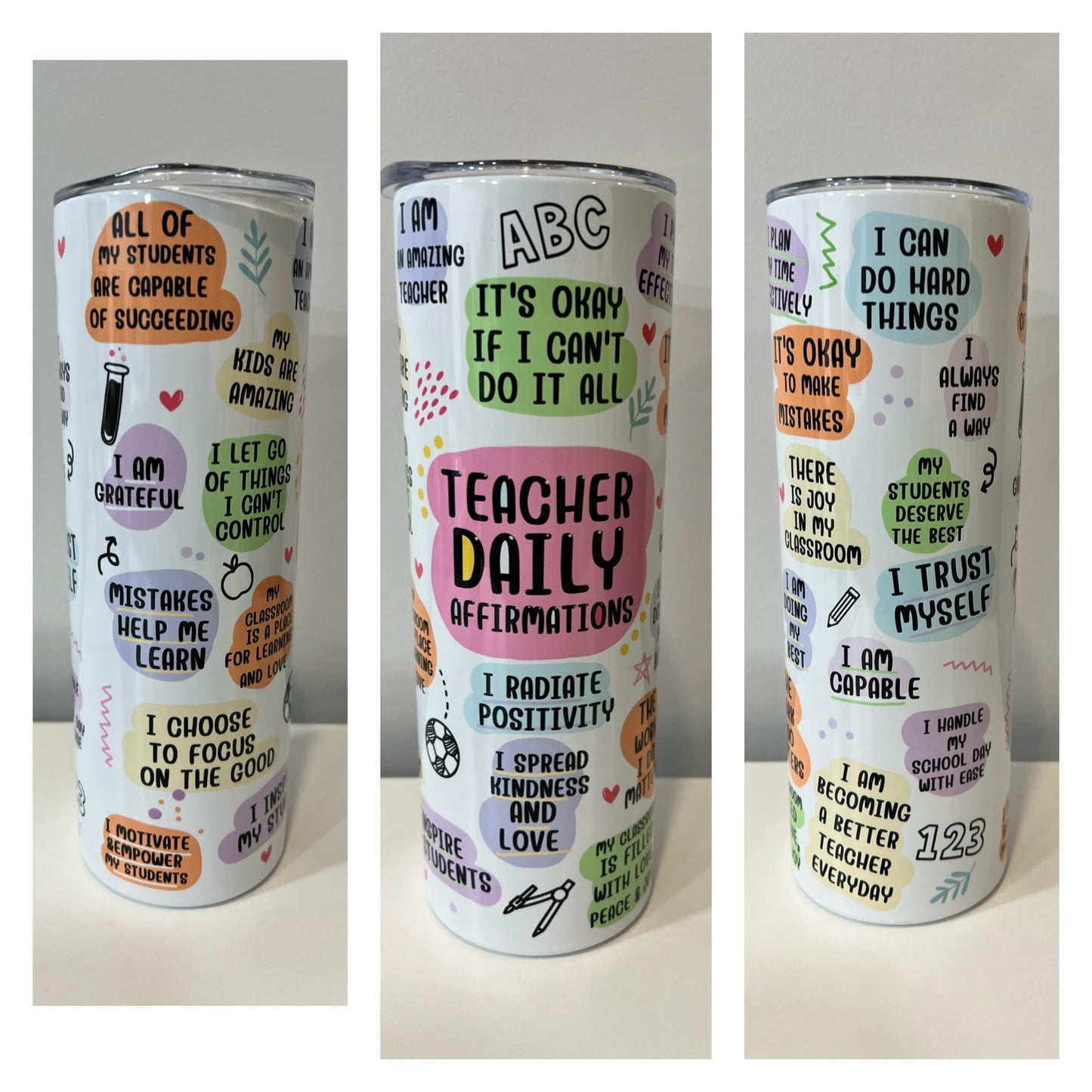 Teacher Daily Affirmations 20oz Tumbler