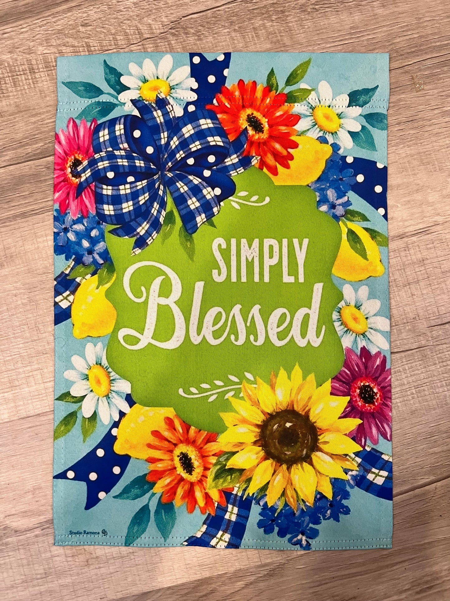 Simply Blessed Flowers Garden Flag