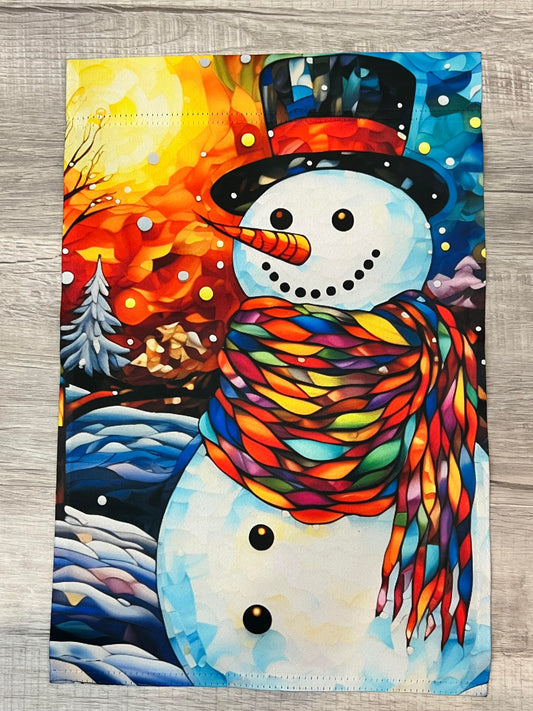Snowman Garden Flag