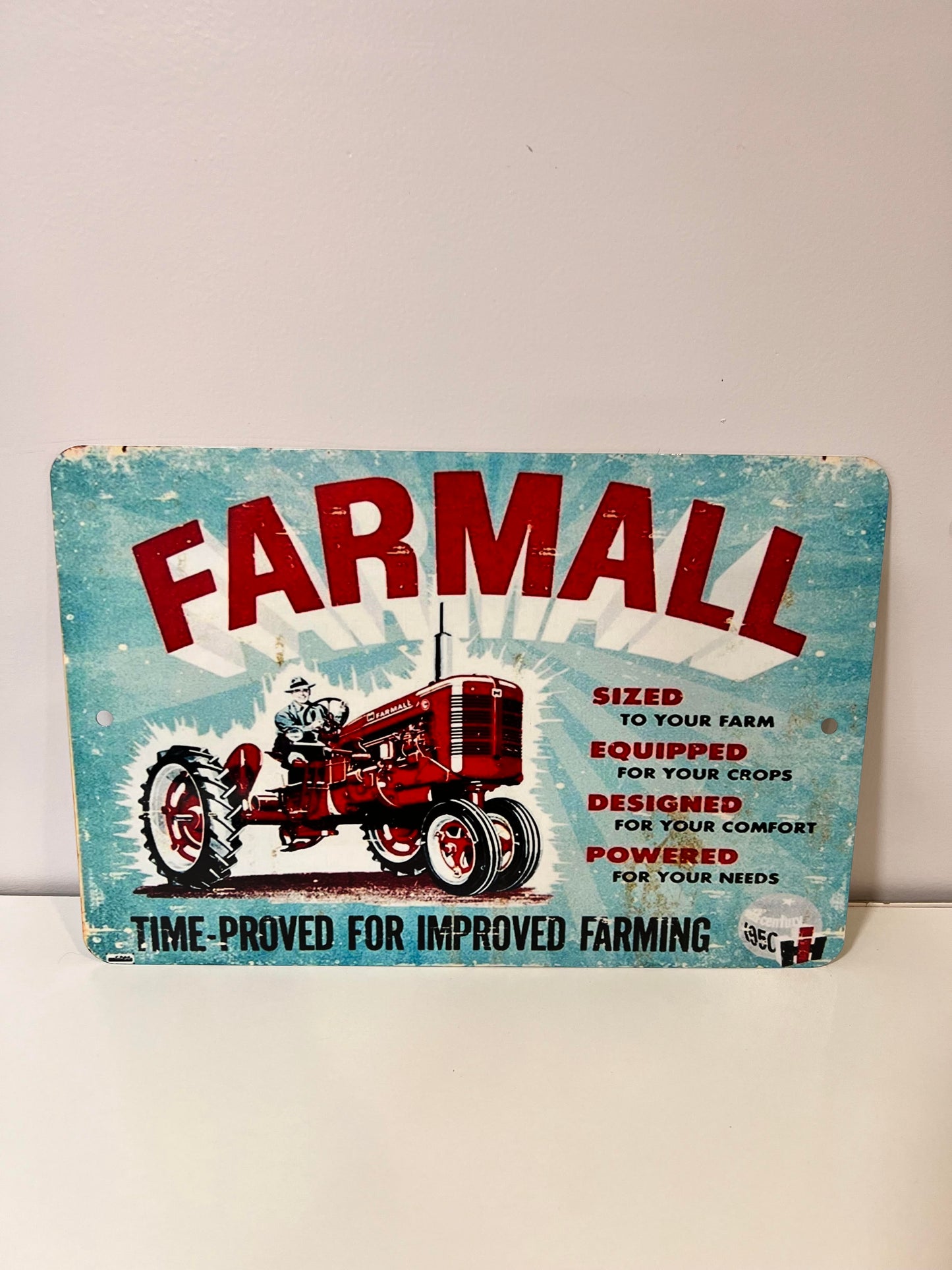 Farmall Tractor Metal Sign