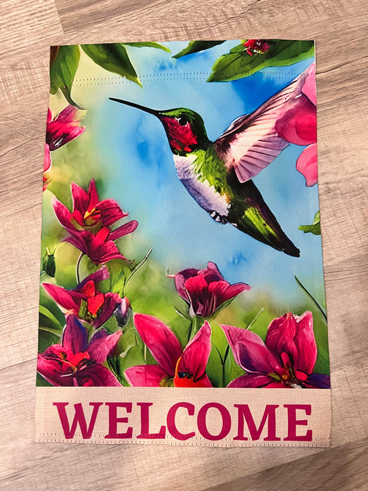 Humming Bird Garden Flag