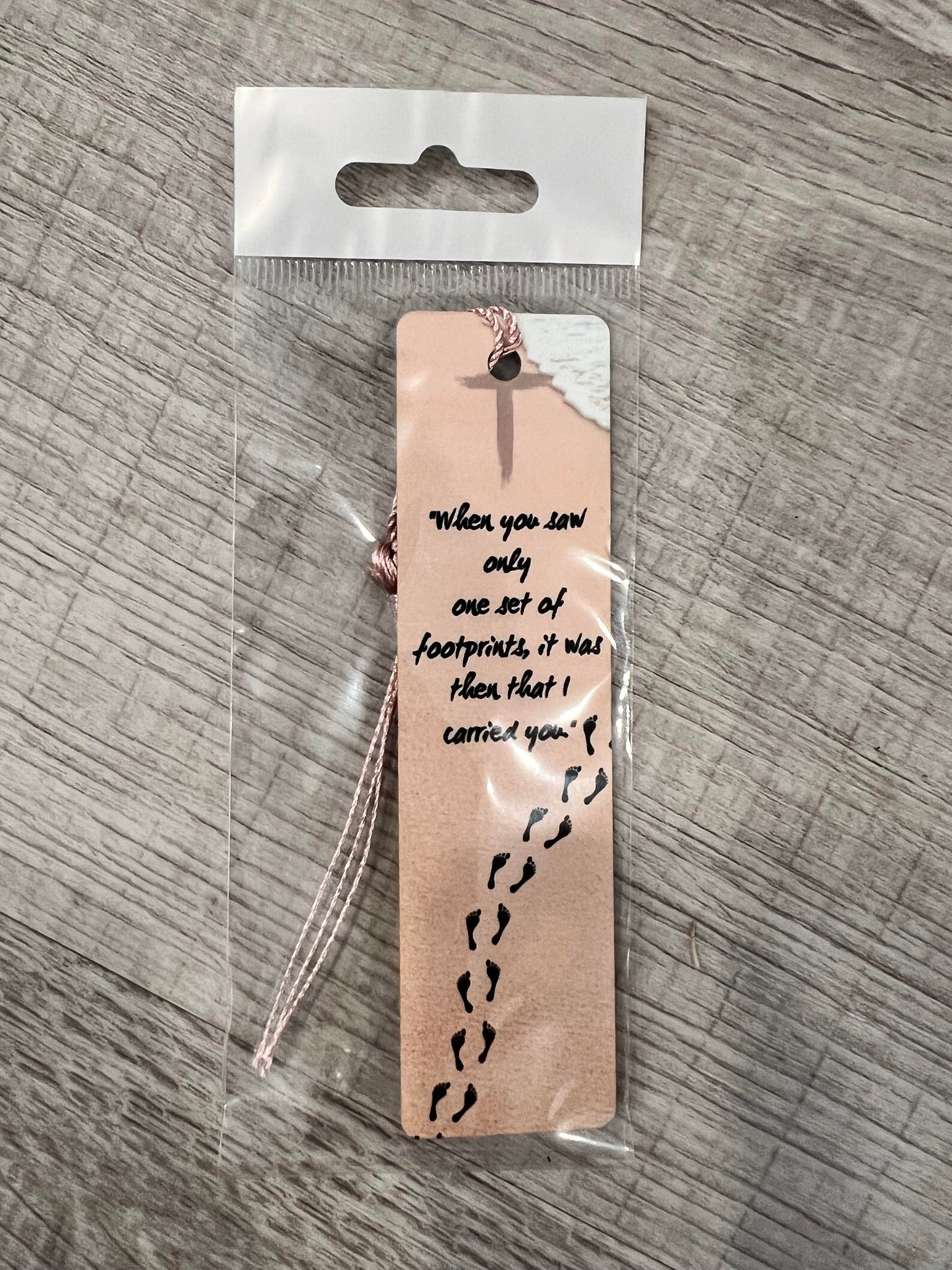 Footprints Metal Bookmark