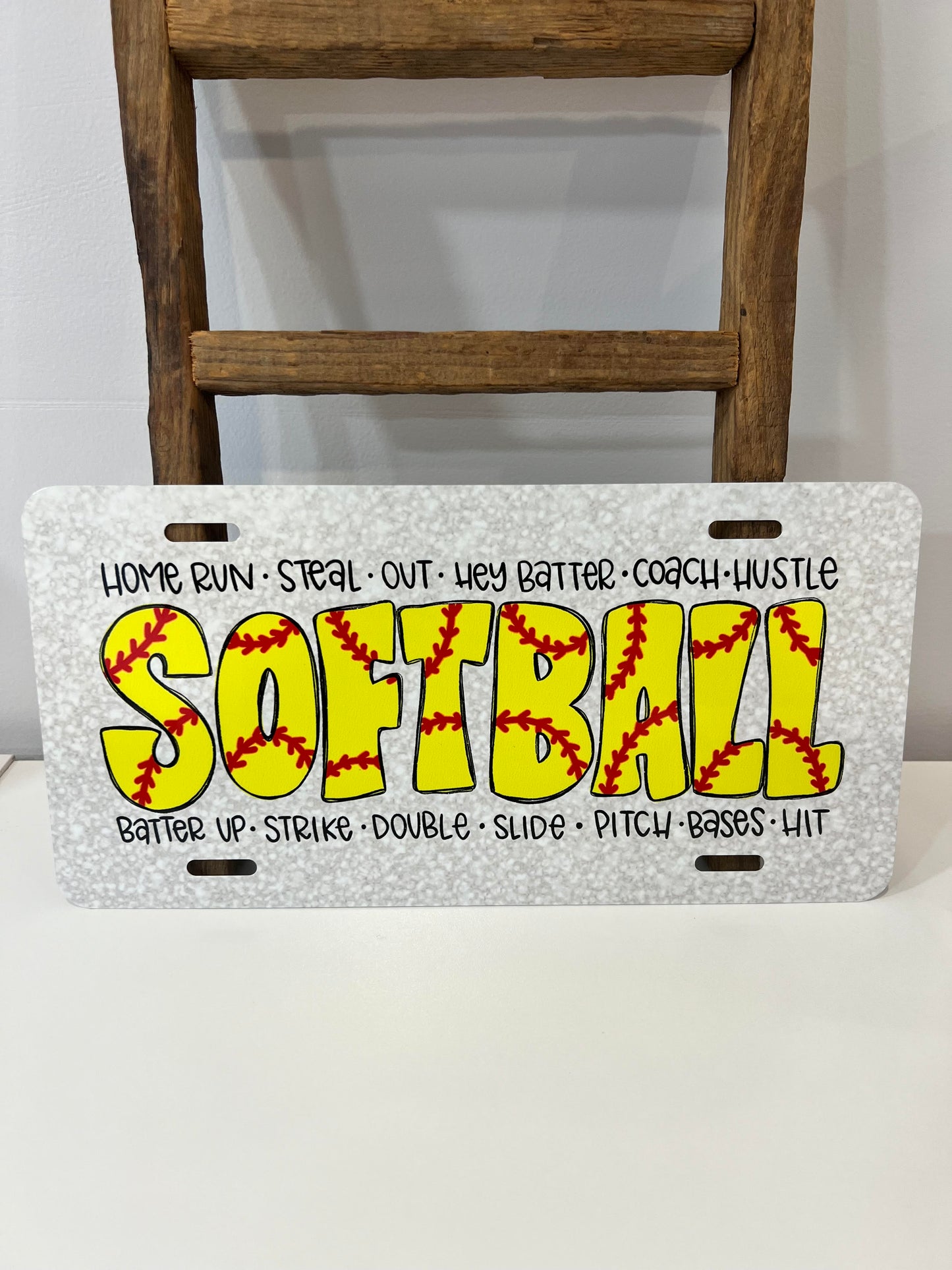 Softball License Plate