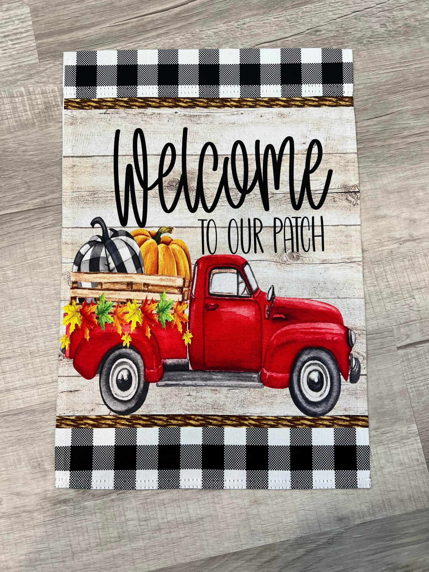 Welcome to Our Patch Garden Flag