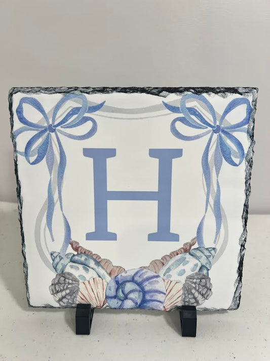 Sea Shell Rock Slates w/initials